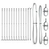vidaXL Poteau de cl&ocirc;ture avec base en b&eacute;ton 13 pc Argent&eacute;