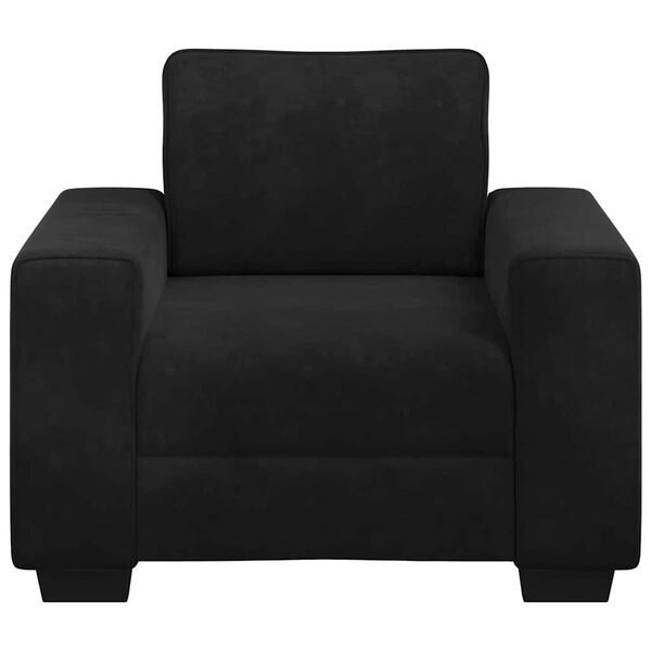 vidaXL Fauteuil noir 100x77x82 cm velours