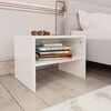 vidaXL Tables de chevet 2pcs Blanc brillant 40x30x30cm Bois ingénierie
