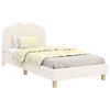 vidaXL Cadre de lit pour enfants avec t&ecirc;te de lit Cr&egrave;me 90 x 200 cm