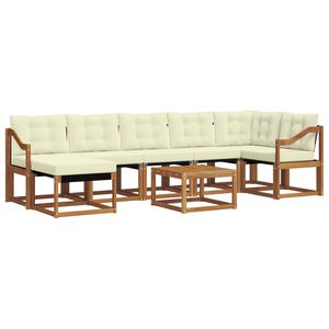 vidaXL Ensemble de canap&eacute;s d'ext&eacute;rieur 8 pc Naturel et Cr&egrave;me