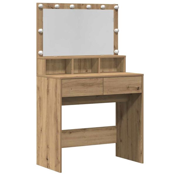 vidaXL Table de Toilette Chêne artisanal 80 x 41 x 134,5 cm