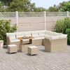 vidaXL Ensemble de canap&eacute; de jardin 12 pcs Beige polyrotin