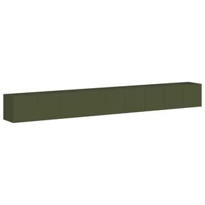 vidaXL Jardini&egrave;re vert olive 360x40x40 cm acier lamin&eacute; &agrave; froid