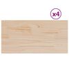 vidaXL Dessus de table 4 pcs 90x45x2,5cm rectangulaire bois pin massif