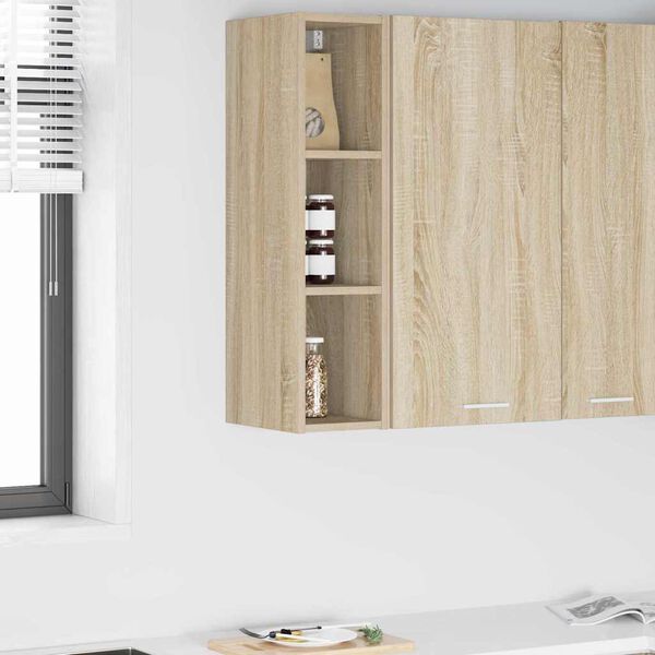 vidaXL Armoire suspendue avec stockage Ch&ecirc;ne Sonoma 20 x 29,5 x 80 cm