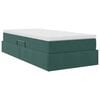 vidaXL Lit avec rangement et matelas Vert fonc&eacute; 100 x 200 cm Velours