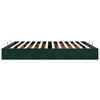VidaXL Cadre de lit ottoman avec matelas vert fonc&eacute; 180x200 cm velours