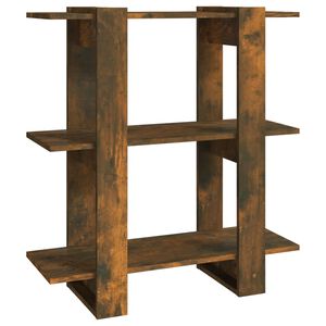 vidaXL Biblioth&egrave;que/S&eacute;parateur de pi&egrave;ce Ch&ecirc;ne fum&eacute; 80x30x87 cm