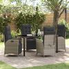 vidaXL Ensemble de salle &agrave; manger pour jardin 5 pcs Gris clair