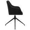 vidaXL Chaises pivotantes &agrave; manger lot de 2 Noir Tissu