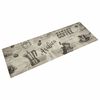 vidaXL Tapis de cuisine lavable imprim&eacute; caf&eacute; gris 60x180 cm velours