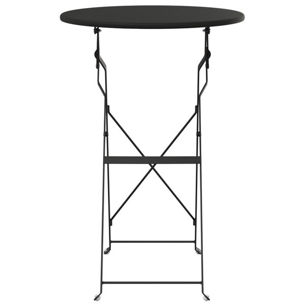vidaXL Table bistrot Anthracite &Oslash; 50 x 71 cm Acier rev&ecirc;tu de poudre