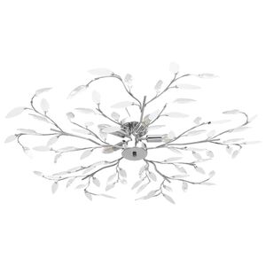 vidaXL Plafonnier &agrave; bras feuille en cristal acrylique 5 ampoules E14