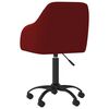 vidaXL Chaises &agrave; manger pivotantes lot de 2 rouge bordeaux velours