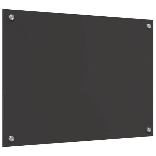 vidaXL Protection de cuisine Gris fonc&eacute; 70 x 50 x 0,6 cm verre tremp&eacute;