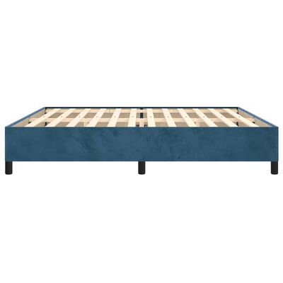 vidaXL Cadre de lit sans matelas bleu foncé 200x200 cm velours