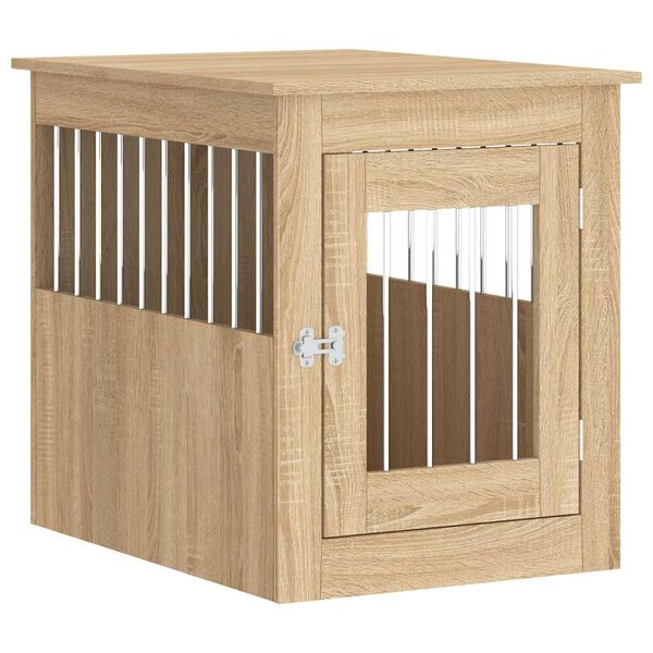vidaXL Meuble de cage pour chiens ch&ecirc;ne sonoma 55x75x65 cm