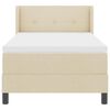 vidaXL Lit &agrave; ressorts avec matelas Cr&egrave;me 200 x 100 cm Polyester