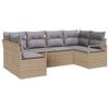 vidaXL Ensemble de Canap&eacute;s 6 pc Beige polyrotin