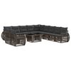 vidaXL Ensemble de canap&eacute; de jardin 12 pc Gris et Gris fonc&eacute;