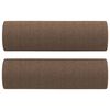 vidaXL Ensemble de canapés 3 pcs avec coussins marron tissu