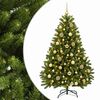 vidaXL Sapin de No&euml;l artificiel vert clair avec boules 120 cm 150 LED