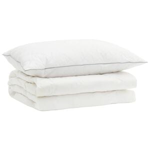 vidaXL Ensemble de couette 90 % en duvet d&rsquo;oie FULDA 2 pc 135 x 200 cm