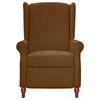 vidaXL Fauteuil inclinable Marron Tissu
