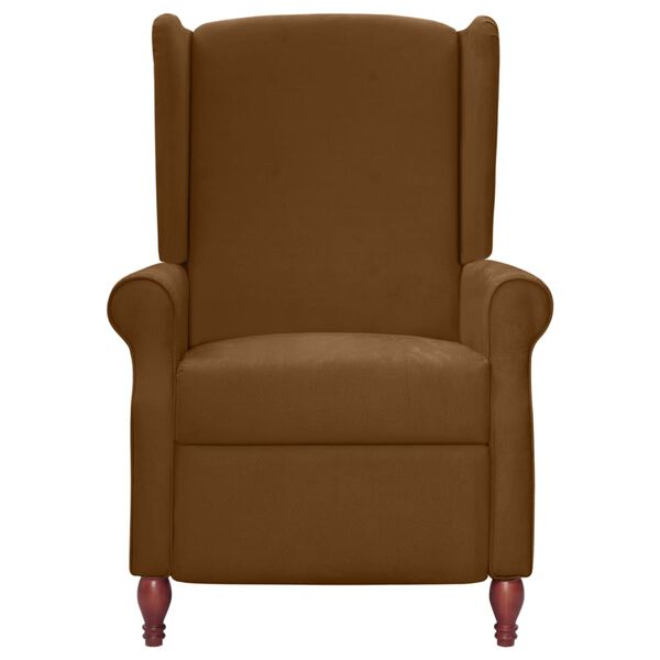 vidaXL Fauteuil inclinable Marron Tissu