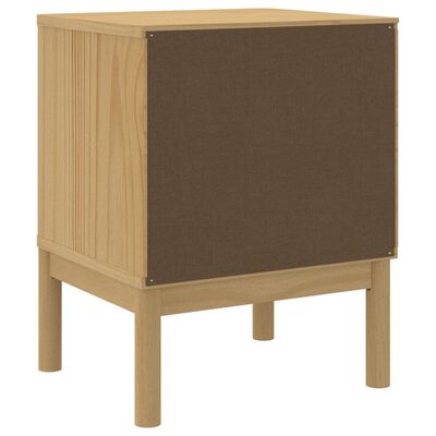 vidaXL Table de chevet FLORO cire marron 45x39x57cm bois de pin massif