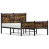 vidaXL Cadre de lit en métal sans matelas chêne fumé 120x200 cm
