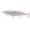 vidaXL Cadre de lit sans matelas ch&ecirc;ne fum&eacute; 120x200 cm bois ing&eacute;nierie