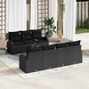 vidaXL Ensemble de canapé de jardin avec coussin 8 pcs Noir