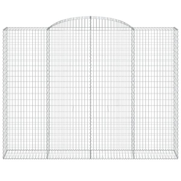 vidaXL Paniers &agrave; gabions arqu&eacute;s 15 pcs 300x50x220/240 cm fer galvanis&eacute;