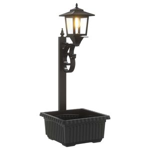vidaXL Luminaire de Bornes avec Planteur Noir 29 x 28 x 74 cm