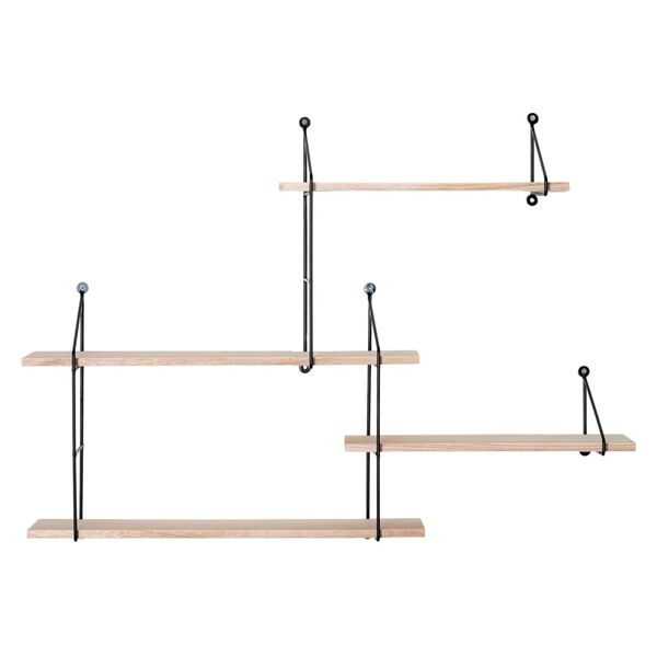 House Nordic &Eacute;tag&egrave;re Lucy Noir et naturel