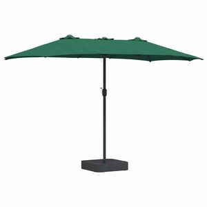 vidaXL Parasol de jardin 385 x 209 x 244 cm Polyester et Acier Vert