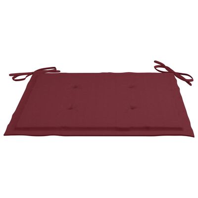 vidaXL Ensemble à manger d'extérieur pliable avec coussin 3 pcs Teck