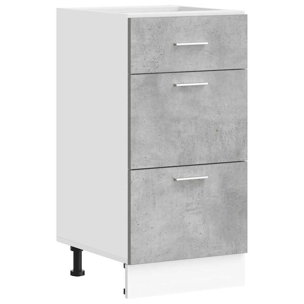 vidaXL Meuble bas "Lyon" Gris béton 40 x 46 x 81,5 cm Bois d'ingénierie