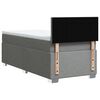 vidaXL Sommier &agrave; lattes de lit avec matelas Gris clair 100x200cm Tissu
