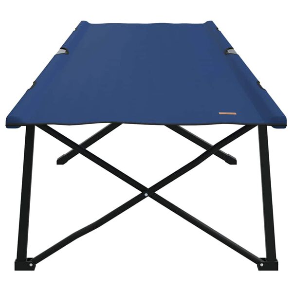 vidaXL Lit de camping pliant Bleu 206 x 76 x 74 cm Tissu Oxford
