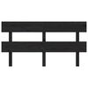 vidaXL T&ecirc;te de lit Noir 164x3x81 cm Bois massif de pin