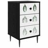 vidaXL Table de chevet HANAU Ch&ecirc;ne noir 36 x 33 x 61 cm