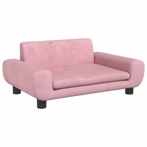 vidaXL Canap&eacute; pour enfants rose 70x45x33 cm velours
