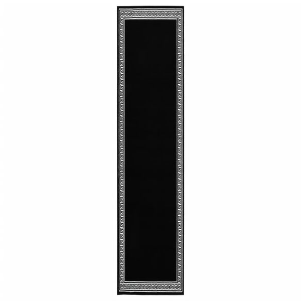 vidaXL Tapis BCF Noir avec motif 100x500 cm