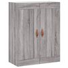 vidaXL Buffet haut Sonoma gris 69,5x34x180 cm Bois d'ing&eacute;nierie
