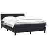 vidaXL Sommier &agrave; lattes de lit avec matelas noir 140x210 cm velours