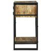 vidaXL Table d'appoint Marron 40 x 40 x 80 cm Bois de mangue massif