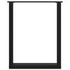 vidaXL Pieds de table à manger en U 2 pièces Noir 60 x (72-73) cm Acier
